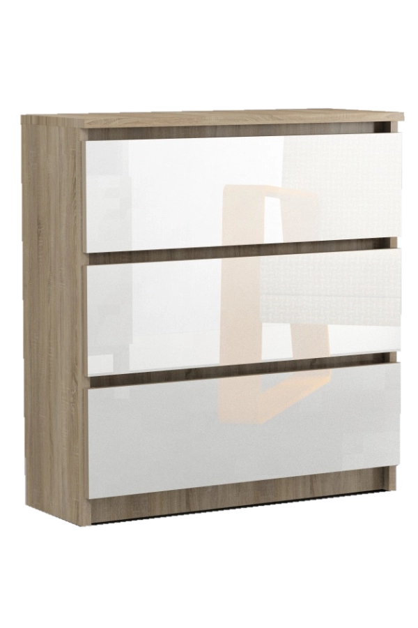 Komoda RICO 3s WYSOKI POŁYSK 60 cm AKRYL Sonoma